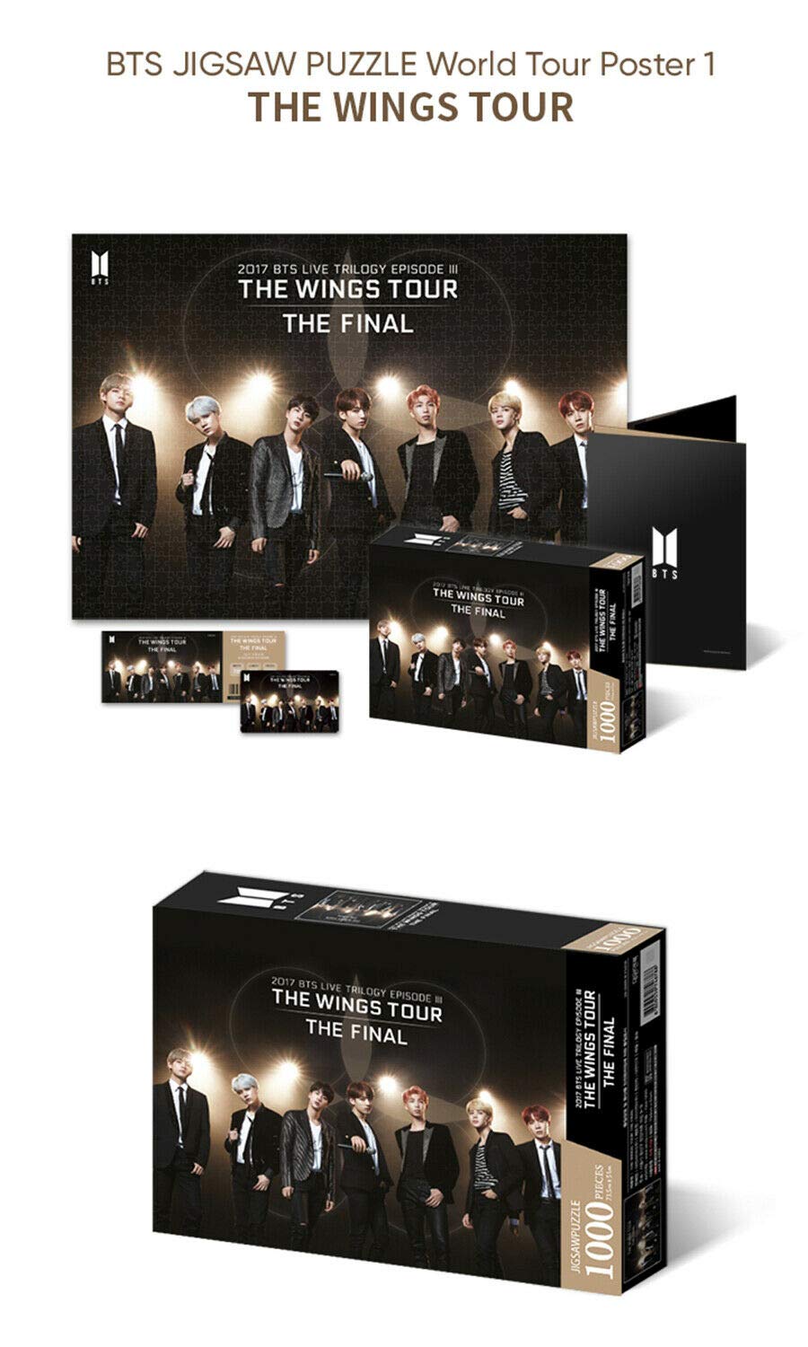 BTS JIGSAW PUZZLE WORLD TOUR POSTER [ THE WINGS TOUR ] VER. Puzzle